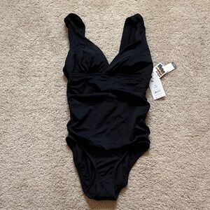 Time and Tru Black One-Piece Swimsuit